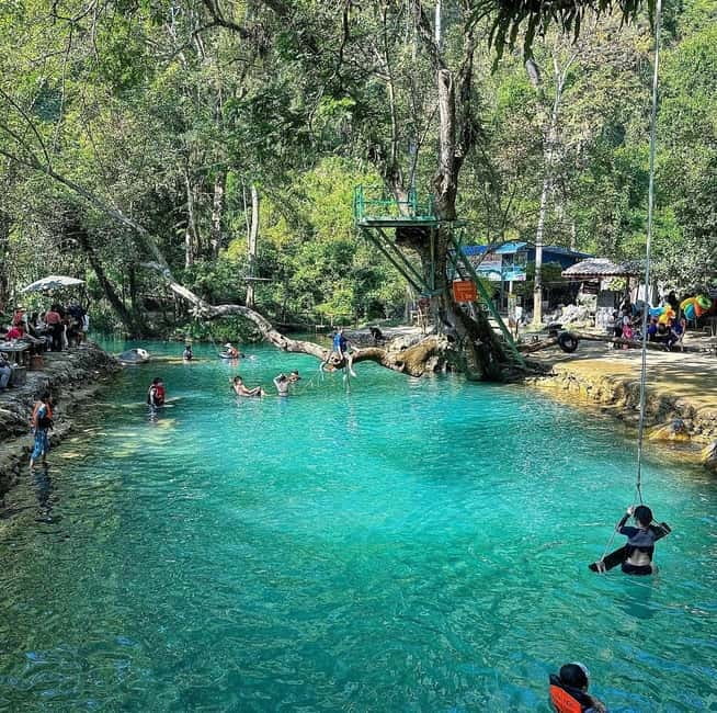 From Vientiane: Vang Vieng Tour with Cave Kayak & Zipline - Jang Cave and the area’s stories