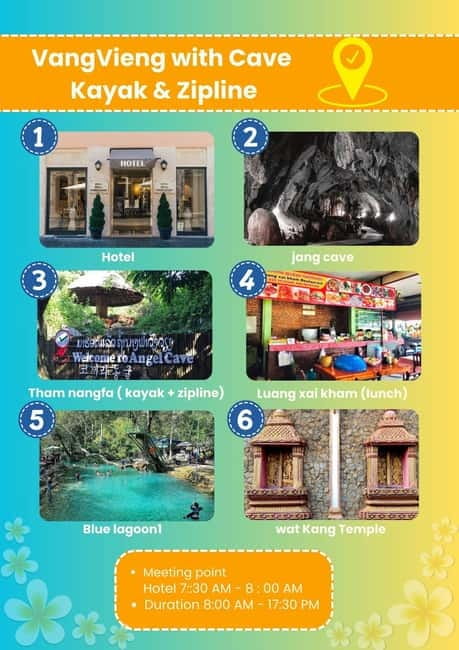 From Vientiane: Vang Vieng Tour with Cave Kayak & Zipline - Guides, drivers, and group style