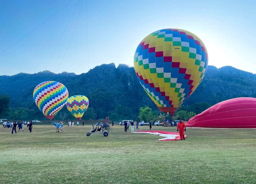 Hot Air Balloon in VangVieng pick up-drop off - Balloon, fly car, paramotor, or a combination