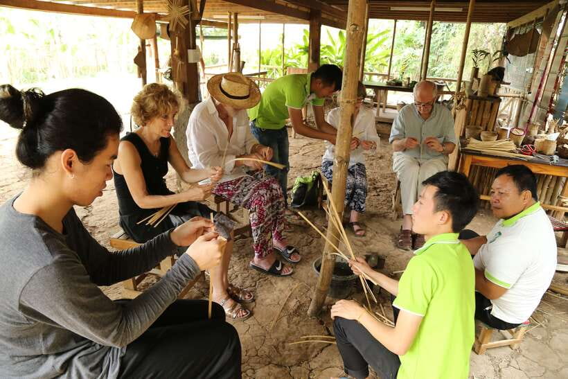 Luang Prabang: Bamboo Weaving Workshop & Cooking Class - The weaving workshop: slow work, good results
