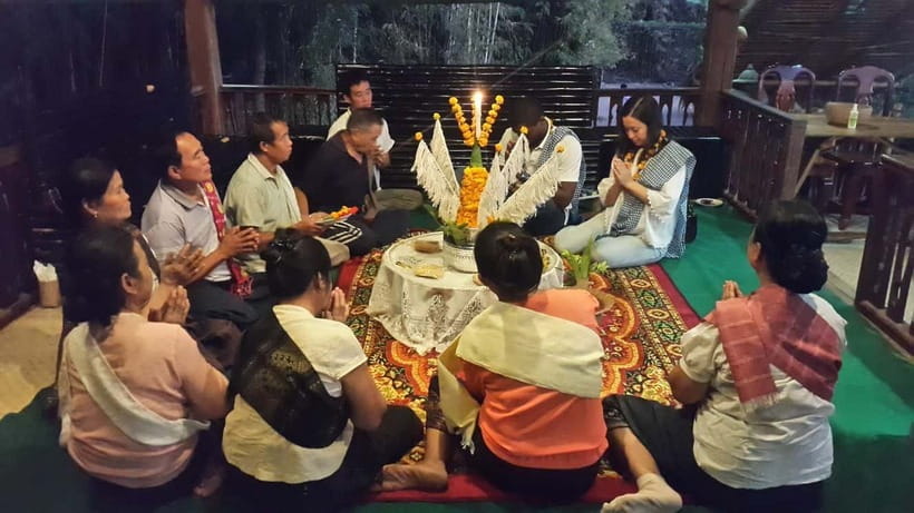Luang Prabang: Evening Cooking Class & Local Baci Ceremony - Start at a real local food market