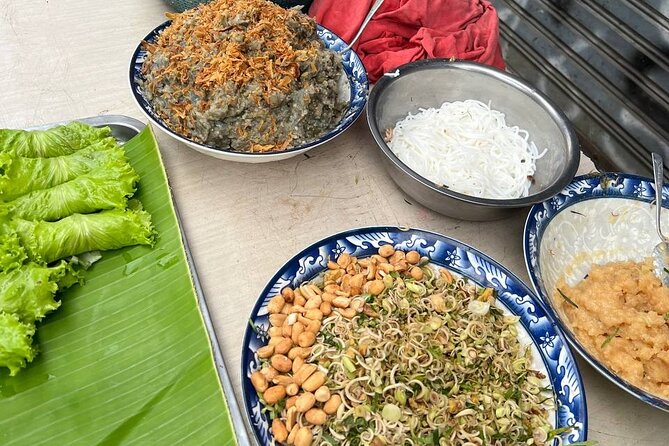Luang Prabang Local Market and Morning Food Tour with Drinks - Four dishes that make up the morning meal