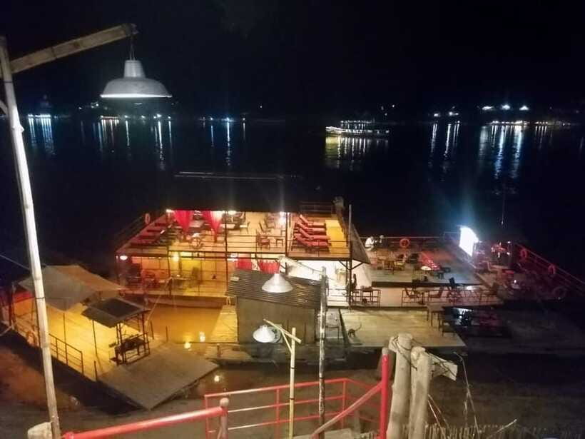 Luang Prabang: Mekong Sunset Cruise & Lao Tasting Dinner - A solar boat with room for river views