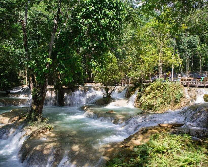 Luang Prabang Thin Pha Trail & Tad Sae Falls Trek - Limestone ridges and the Ban Thin Pha lunch stop