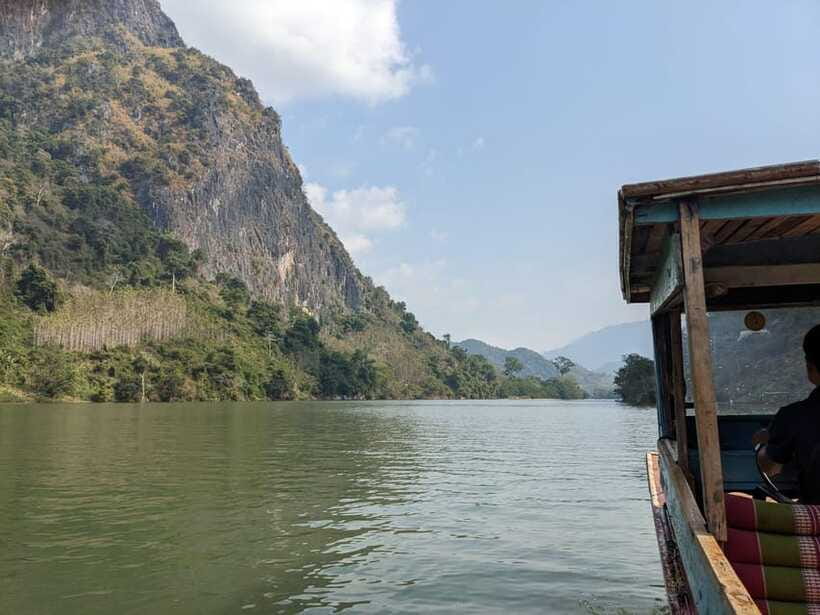 Nong Khiaw to Luang Prabang, Mekong & Nam Ou River Cruise - Pak Ou Caves at the meeting of two rivers
