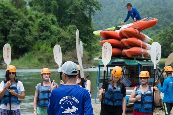 One Day Kayaking, Zipline and Tubing In Cave from Vang Vieng - A full day of river, forest, and cave action