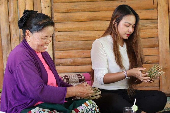The Namkhan - Traditional Lao Bamboo Weaving - Meeting the local basket weaver