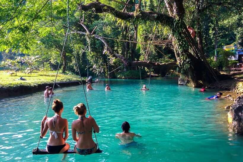 Vang Vieng: Blue Lagoon and Countryside Bike Tour with Lunch - Key points to know before booking