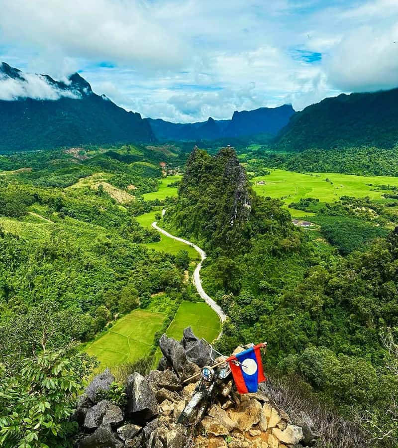 Vang Vieng: Climbing & Ballon (Departure from Vientiane) - Climbing Toward Namxai Viewpoint