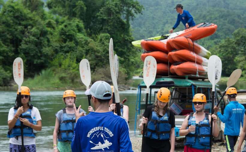 Vang Vieng: Kayaking & Cave Tubing with Zip Line/Blue Lagoon - The zip line is the strongest optional extra