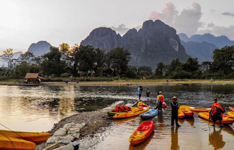Vang Vieng: Kayaking&Water Cave&Tham Chang&Blue Lagoon 1 - Cooling off at Blue Lagoon 1
