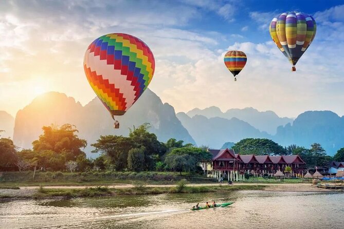 Vang Vieng Laos Hot Air Balloon Adventure Tour - Thirty minutes above the Nam Song River