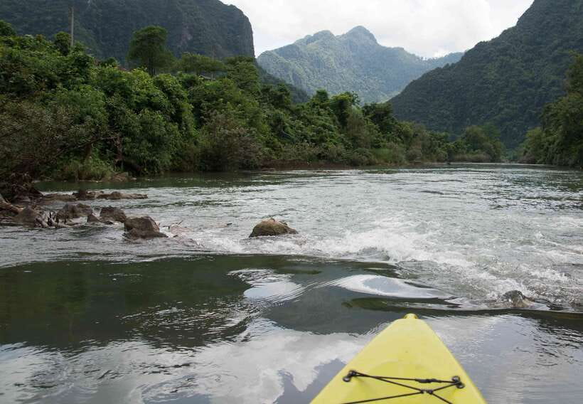 Vang Vieng: Nam Song River Kayak Tour - Starting north of Vang Vieng at Ban Viengsamai