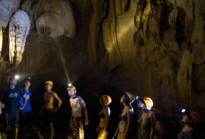 Tham Nangfar and Tham Nam Day Tour with Kayaking