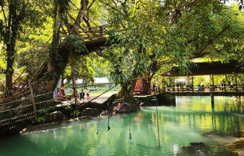 Vang Vieng: Zipline&Kayaking&BlueLagoon 1 - Blue Lagoon 1 for swimming and a slower break