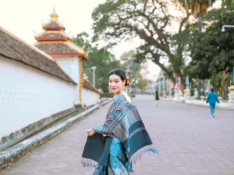 Vientiane: Lao Cultural Attire Rental Experience - Getting dressed at Laos Bliss Studio